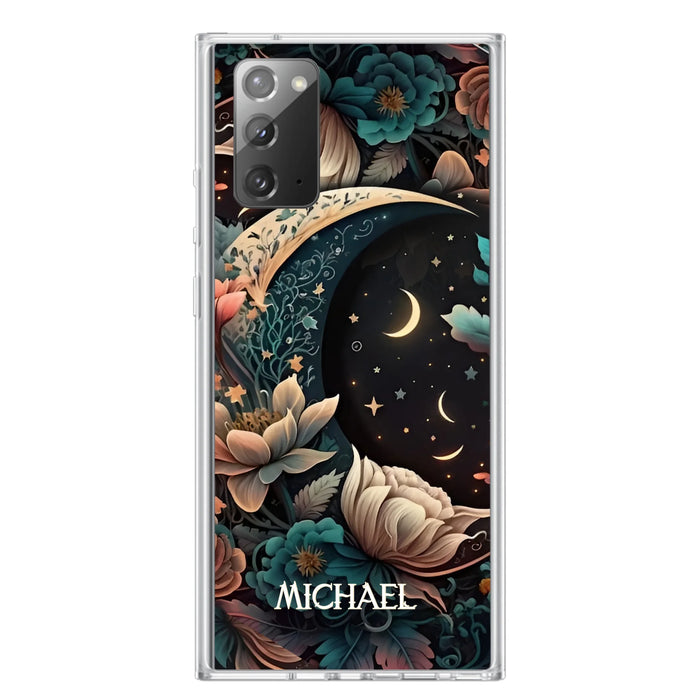 Custom Personalized Cottagecore Floral Sun Moon Stars Phone Case -  Case For iPhone/Samsung