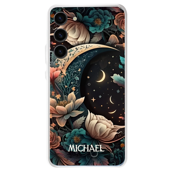 Custom Personalized Cottagecore Floral Sun Moon Stars Phone Case -  Case For iPhone/Samsung