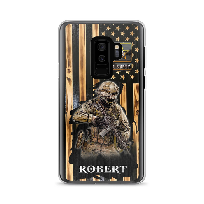 Custom Personalized Veteran US Flag Phone Case - Gift Idea For Veteran/ Soldier - Case For iPhone/ Samsung