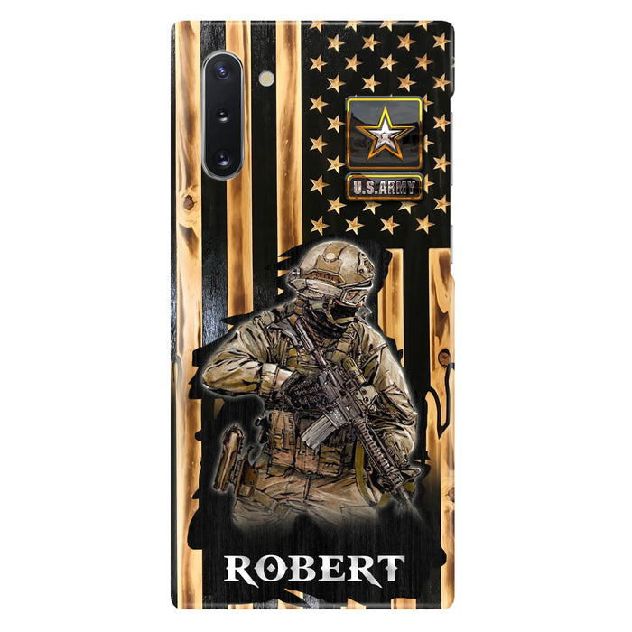 Custom Personalized Veteran US Flag Phone Case - Gift Idea For Veteran/ Soldier - Case For iPhone/ Samsung