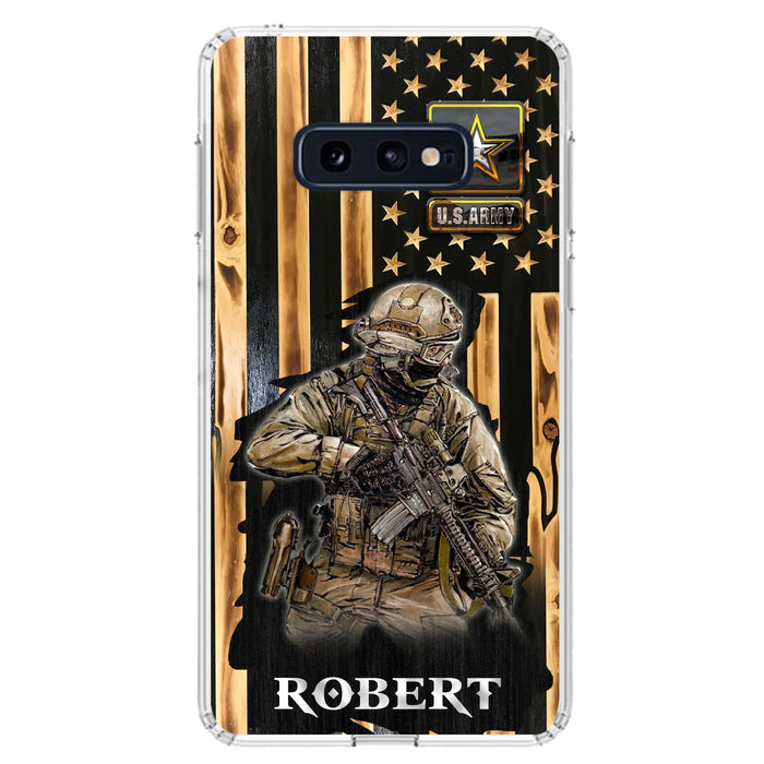 Custom Personalized Veteran US Flag Phone Case - Gift Idea For Veteran/ Soldier - Case For iPhone/ Samsung