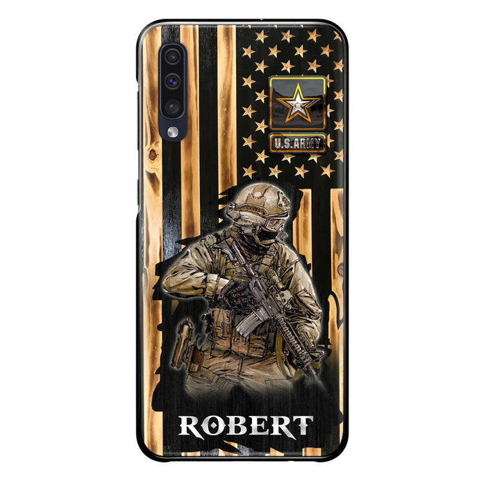 Custom Personalized Veteran US Flag Phone Case - Gift Idea For Veteran/ Soldier - Case For iPhone/ Samsung