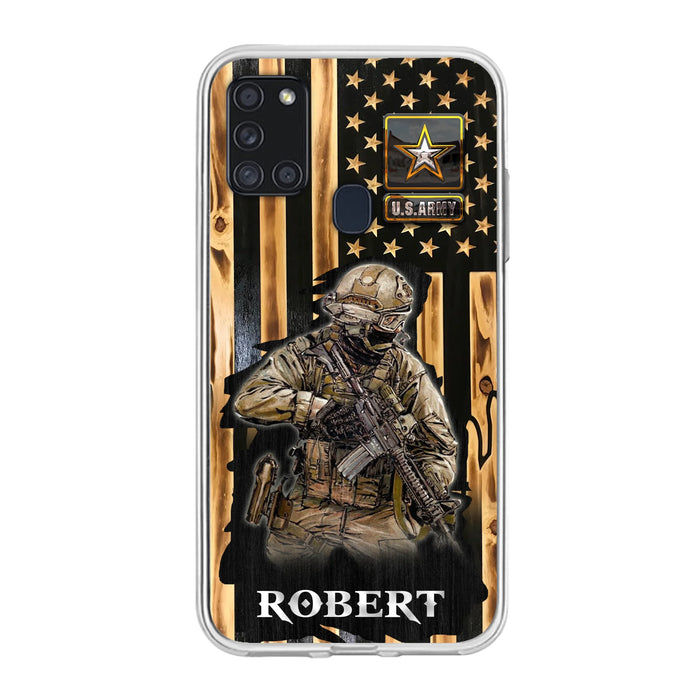 Custom Personalized Veteran US Flag Phone Case - Gift Idea For Veteran/ Soldier - Case For iPhone/ Samsung