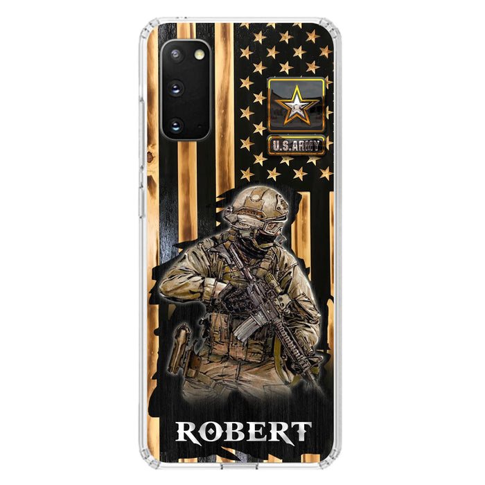 Custom Personalized Veteran US Flag Phone Case - Gift Idea For Veteran/ Soldier - Case For iPhone/ Samsung