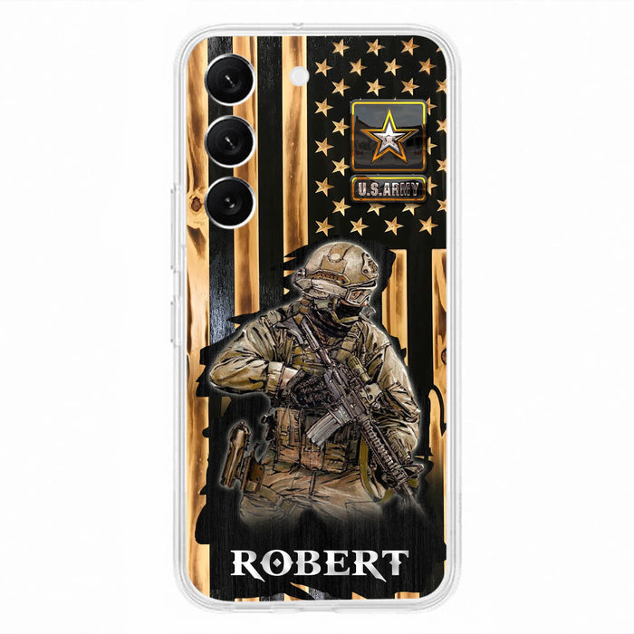 Custom Personalized Veteran US Flag Phone Case - Gift Idea For Veteran/ Soldier - Case For iPhone/ Samsung