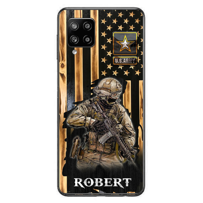 Custom Personalized Veteran US Flag Phone Case - Gift Idea For Veteran/ Soldier - Case For iPhone/ Samsung