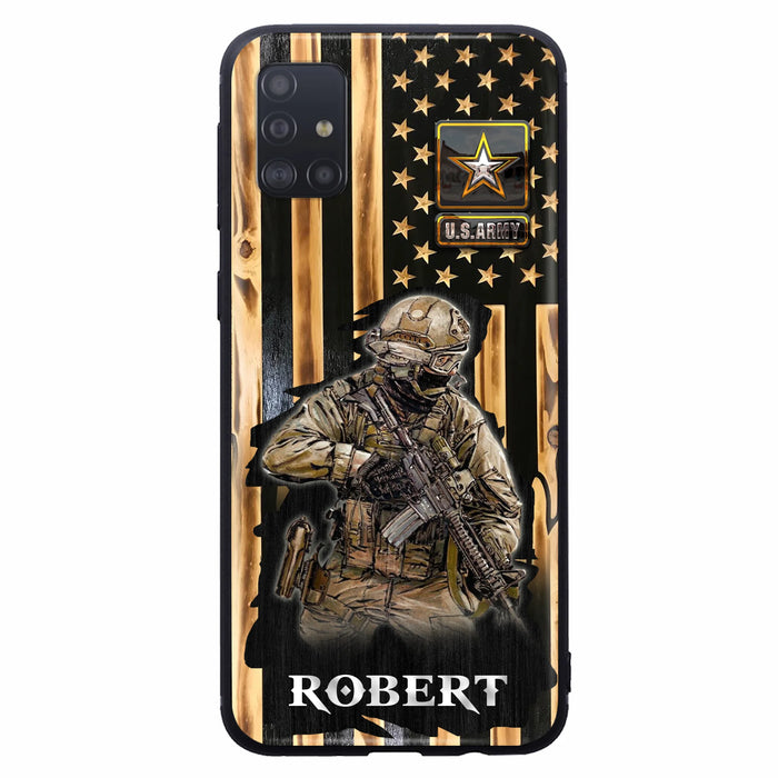 Custom Personalized Veteran US Flag Phone Case - Gift Idea For Veteran/ Soldier - Case For iPhone/ Samsung