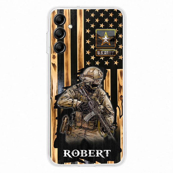 Custom Personalized Veteran US Flag Phone Case - Gift Idea For Veteran/ Soldier - Case For iPhone/ Samsung