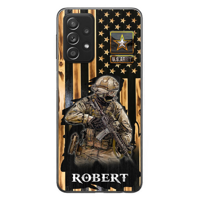 Custom Personalized Veteran US Flag Phone Case - Gift Idea For Veteran/ Soldier - Case For iPhone/ Samsung