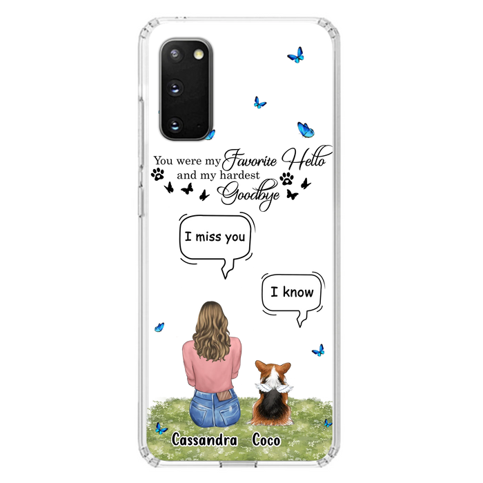 Personalized Pet Phone Case - Upto 4 Pets - Mother's Day Gift Idea For Couple/Dog/Cat Lover - You Were My Favorite Hello - Case For iPhone/Samsung