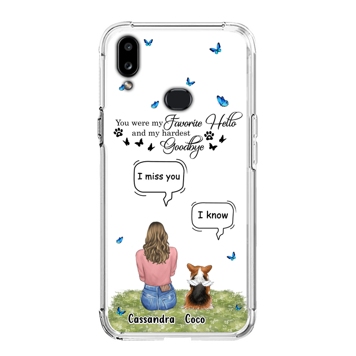 Personalized Pet Phone Case - Upto 4 Pets - Mother's Day Gift Idea For Couple/Dog/Cat Lover - You Were My Favorite Hello - Case For iPhone/Samsung
