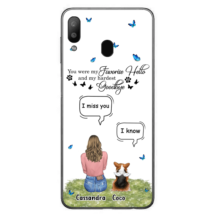Personalized Pet Phone Case - Upto 4 Pets - Mother's Day Gift Idea For Couple/Dog/Cat Lover - You Were My Favorite Hello - Case For iPhone/Samsung