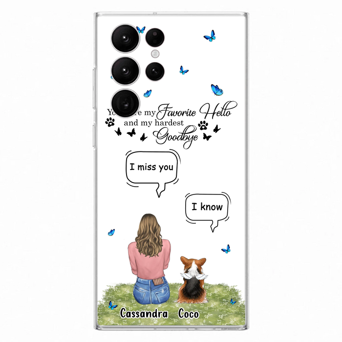 Personalized Pet Phone Case - Upto 4 Pets - Mother's Day Gift Idea For Couple/Dog/Cat Lover - You Were My Favorite Hello - Case For iPhone/Samsung