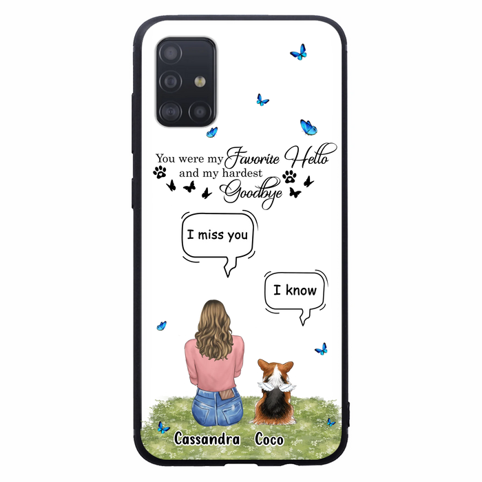Personalized Pet Phone Case - Upto 4 Pets - Mother's Day Gift Idea For Couple/Dog/Cat Lover - You Were My Favorite Hello - Case For iPhone/Samsung