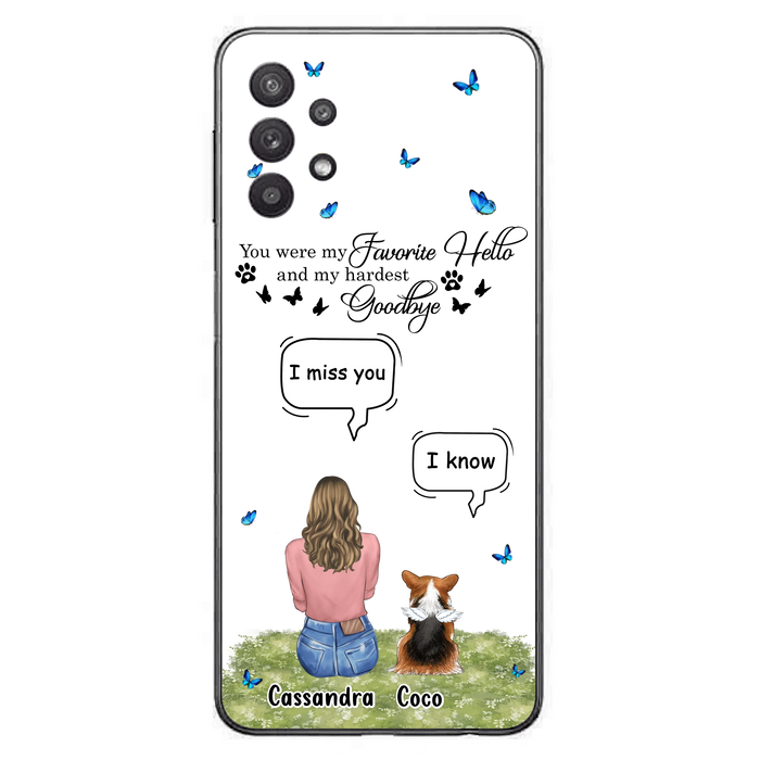 Personalized Pet Phone Case - Upto 4 Pets - Mother's Day Gift Idea For Couple/Dog/Cat Lover - You Were My Favorite Hello - Case For iPhone/Samsung