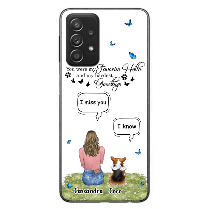 Personalized Pet Phone Case - Upto 4 Pets - Mother's Day Gift Idea For Couple/Dog/Cat Lover - You Were My Favorite Hello - Case For iPhone/Samsung