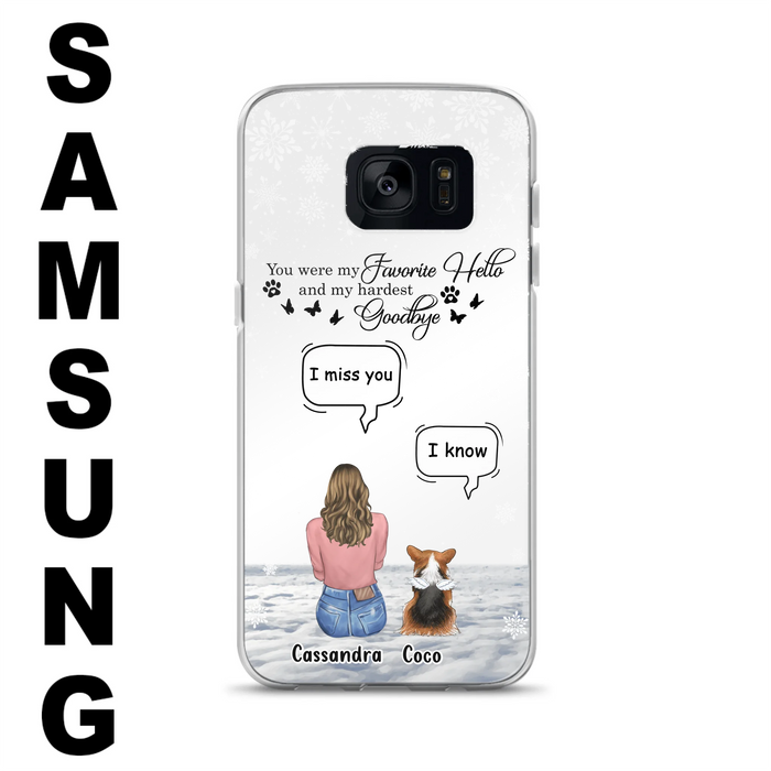 Personalized Pet Phone Case - Up to 4 Pets - Gift Idea For Couple/Dog/Cat Lover - You Were My Favorite Hello And My Hardest Goodbye - Case For iPhone/Samsung