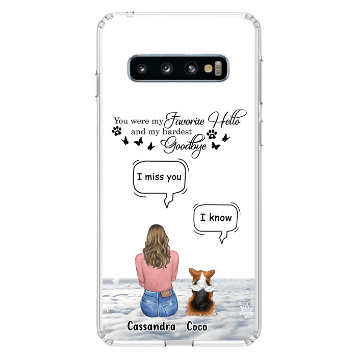 Personalized Pet Phone Case - Up to 4 Pets - Gift Idea For Couple/Dog/Cat Lover - You Were My Favorite Hello And My Hardest Goodbye - Case For iPhone/Samsung