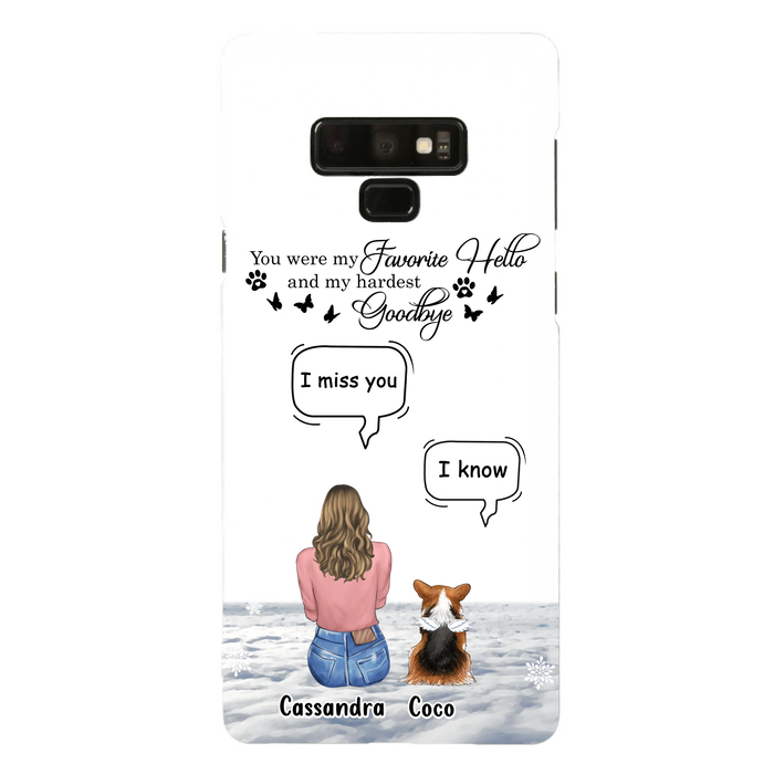 Personalized Pet Phone Case - Up to 4 Pets - Gift Idea For Couple/Dog/Cat Lover - You Were My Favorite Hello And My Hardest Goodbye - Case For iPhone/Samsung