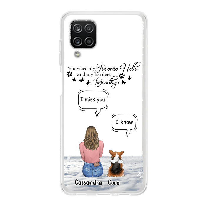 Personalized Pet Phone Case - Up to 4 Pets - Gift Idea For Couple/Dog/Cat Lover - You Were My Favorite Hello And My Hardest Goodbye - Case For iPhone/Samsung