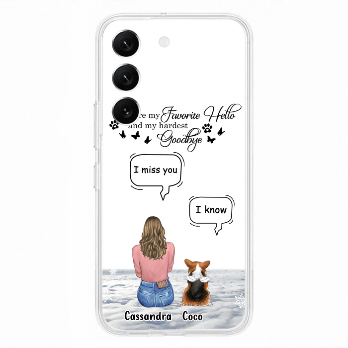 Personalized Pet Phone Case - Up to 4 Pets - Gift Idea For Couple/Dog/Cat Lover - You Were My Favorite Hello And My Hardest Goodbye - Case For iPhone/Samsung