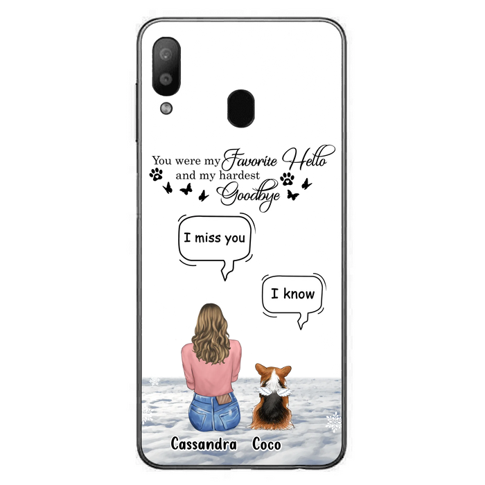 Personalized Pet Phone Case - Up to 4 Pets - Gift Idea For Couple/Dog/Cat Lover - You Were My Favorite Hello And My Hardest Goodbye - Case For iPhone/Samsung
