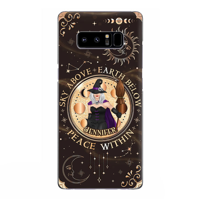 Custom Personalized Witch Phone Case - Halloween Gift Idea For Girl - Wiccan Decor/Pagan Decor - As Above So Below - Cases For iPhone And Samsung