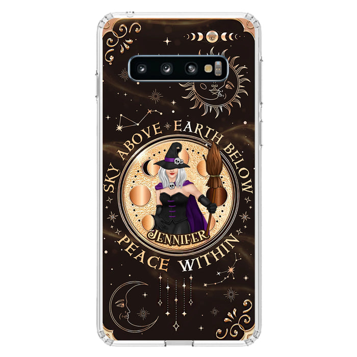 Custom Personalized Witch Phone Case - Halloween Gift Idea For Girl - Wiccan Decor/Pagan Decor - As Above So Below - Cases For iPhone And Samsung