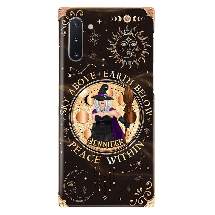 Custom Personalized Witch Phone Case - Halloween Gift Idea For Girl - Wiccan Decor/Pagan Decor - As Above So Below - Cases For iPhone And Samsung