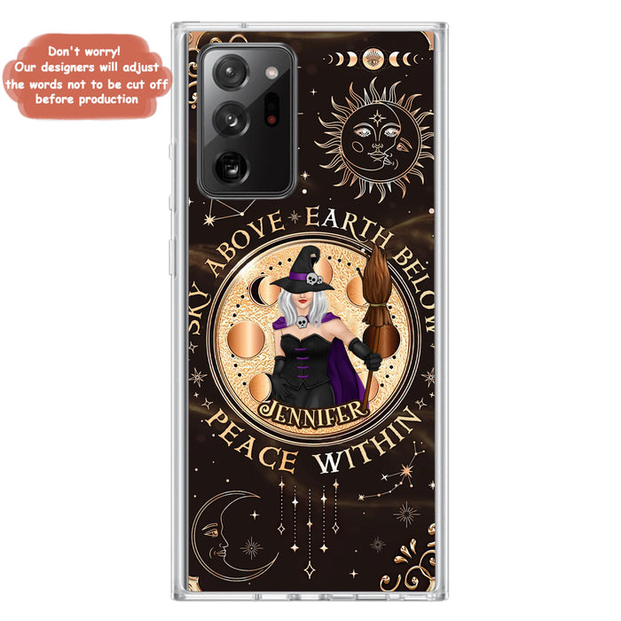 Custom Personalized Witch Phone Case - Halloween Gift Idea For Girl - Wiccan Decor/Pagan Decor - As Above So Below - Cases For iPhone And Samsung