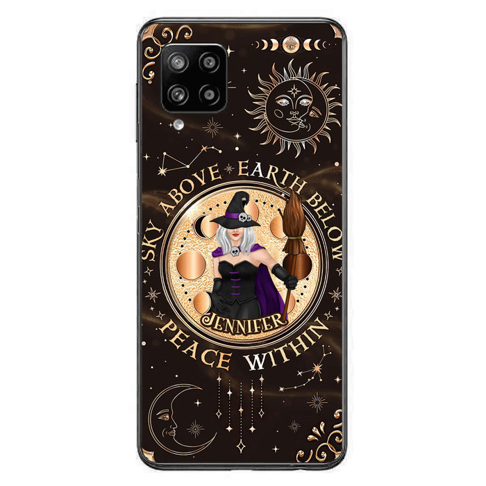Custom Personalized Witch Phone Case - Halloween Gift Idea For Girl - Wiccan Decor/Pagan Decor - As Above So Below - Cases For iPhone And Samsung