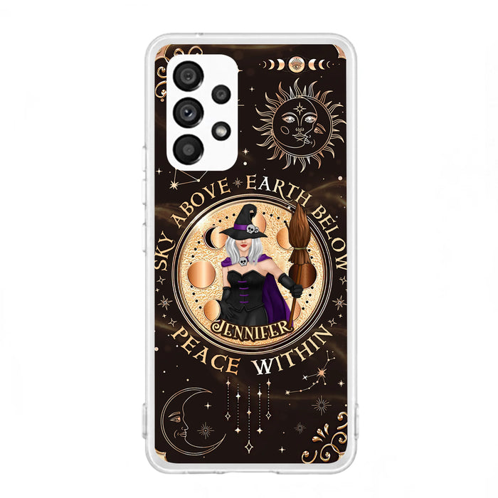 Custom Personalized Witch Phone Case - Halloween Gift Idea For Girl - Wiccan Decor/Pagan Decor - As Above So Below - Cases For iPhone And Samsung
