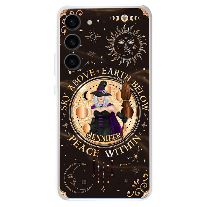 Custom Personalized Witch Phone Case - Halloween Gift Idea For Girl - Wiccan Decor/Pagan Decor - As Above So Below - Cases For iPhone And Samsung