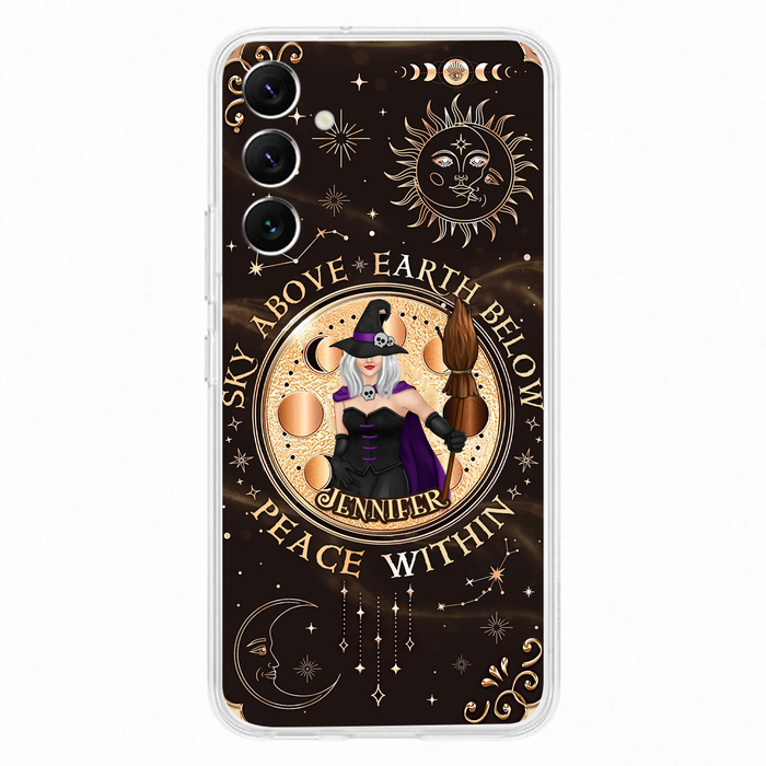 Custom Personalized Witch Phone Case - Halloween Gift Idea For Girl - Wiccan Decor/Pagan Decor - As Above So Below - Cases For iPhone And Samsung