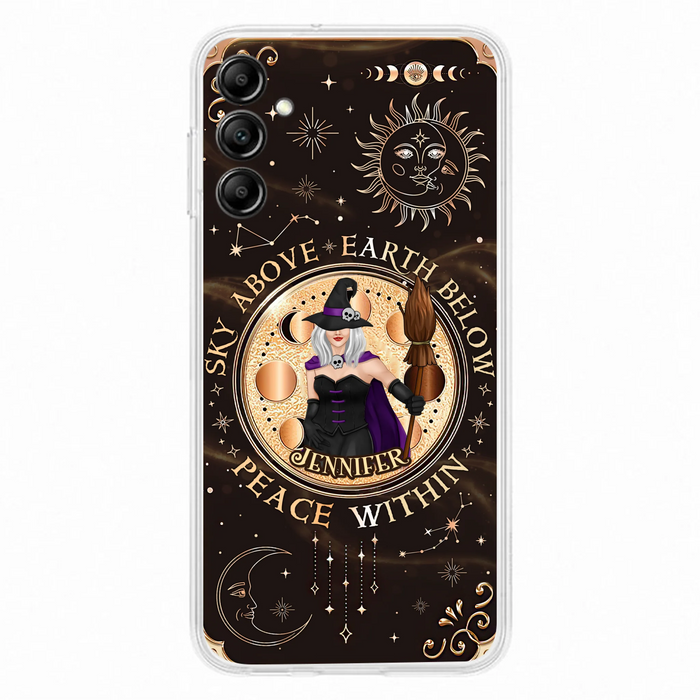 Custom Personalized Witch Phone Case - Halloween Gift Idea For Girl - Wiccan Decor/Pagan Decor - As Above So Below - Cases For iPhone And Samsung