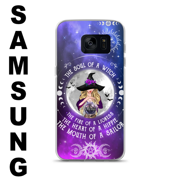 Personalized Witch Phone Case - Halloween Gift Idea For Witch Lovers - The Soul Of A Witch - Case For iPhone/Samsung