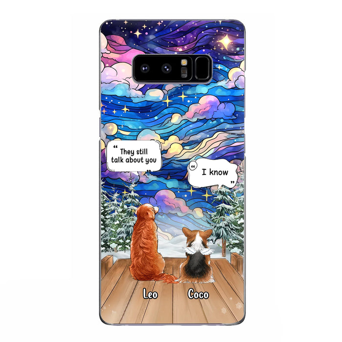 Personalized Dog Memorial Phone Case - Up to 4 Pets - Memorial Gift Idea For Dog/Cat/Rabbit Lovers - They Still Talk About You - Case For iPhone/Samsung