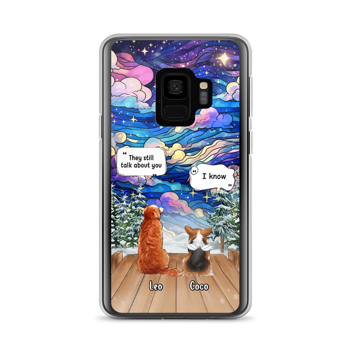 Personalized Dog Memorial Phone Case - Up to 4 Pets - Memorial Gift Idea For Dog/Cat/Rabbit Lovers - They Still Talk About You - Case For iPhone/Samsung