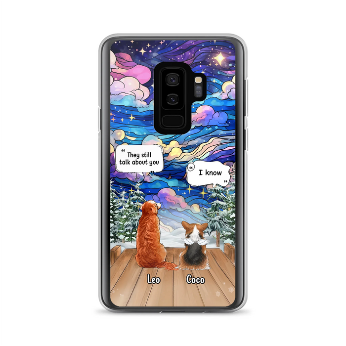 Personalized Dog Memorial Phone Case - Up to 4 Pets - Memorial Gift Idea For Dog/Cat/Rabbit Lovers - They Still Talk About You - Case For iPhone/Samsung