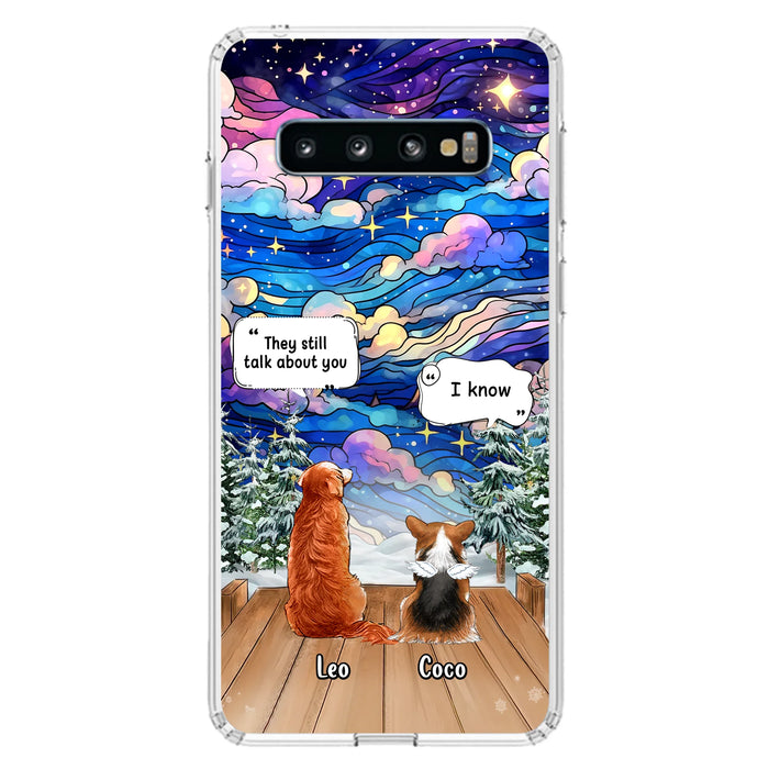 Personalized Dog Memorial Phone Case - Up to 4 Pets - Memorial Gift Idea For Dog/Cat/Rabbit Lovers - They Still Talk About You - Case For iPhone/Samsung