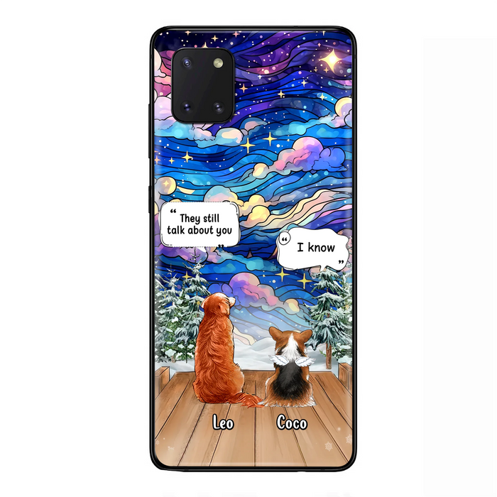 Personalized Dog Memorial Phone Case - Up to 4 Pets - Memorial Gift Idea For Dog/Cat/Rabbit Lovers - They Still Talk About You - Case For iPhone/Samsung