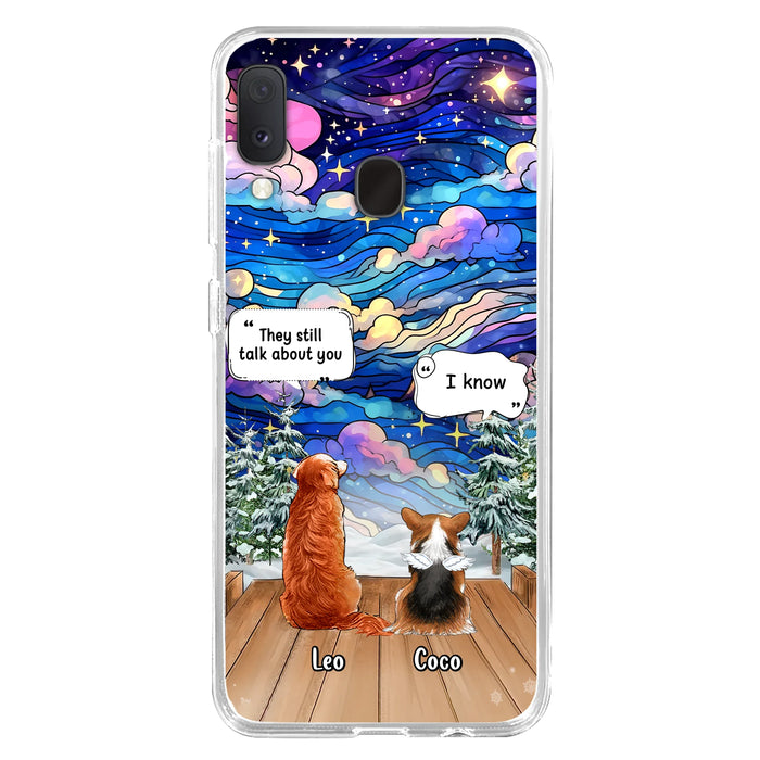 Personalized Dog Memorial Phone Case - Up to 4 Pets - Memorial Gift Idea For Dog/Cat/Rabbit Lovers - They Still Talk About You - Case For iPhone/Samsung
