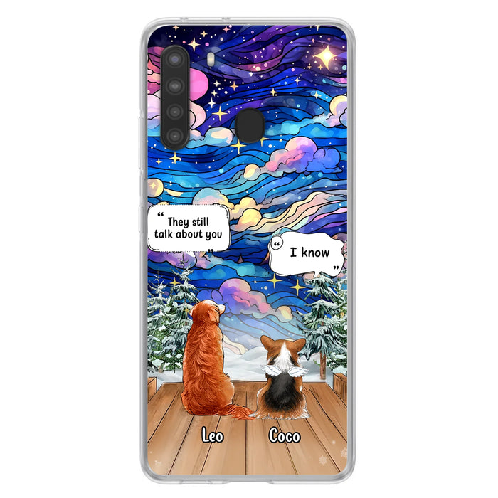 Personalized Dog Memorial Phone Case - Up to 4 Pets - Memorial Gift Idea For Dog/Cat/Rabbit Lovers - They Still Talk About You - Case For iPhone/Samsung