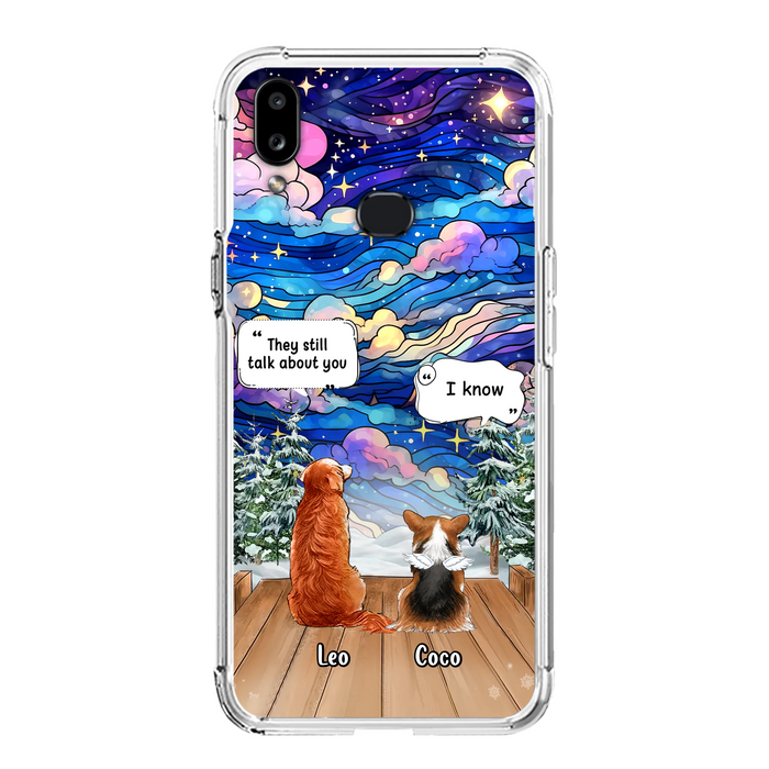 Personalized Dog Memorial Phone Case - Up to 4 Pets - Memorial Gift Idea For Dog/Cat/Rabbit Lovers - They Still Talk About You - Case For iPhone/Samsung