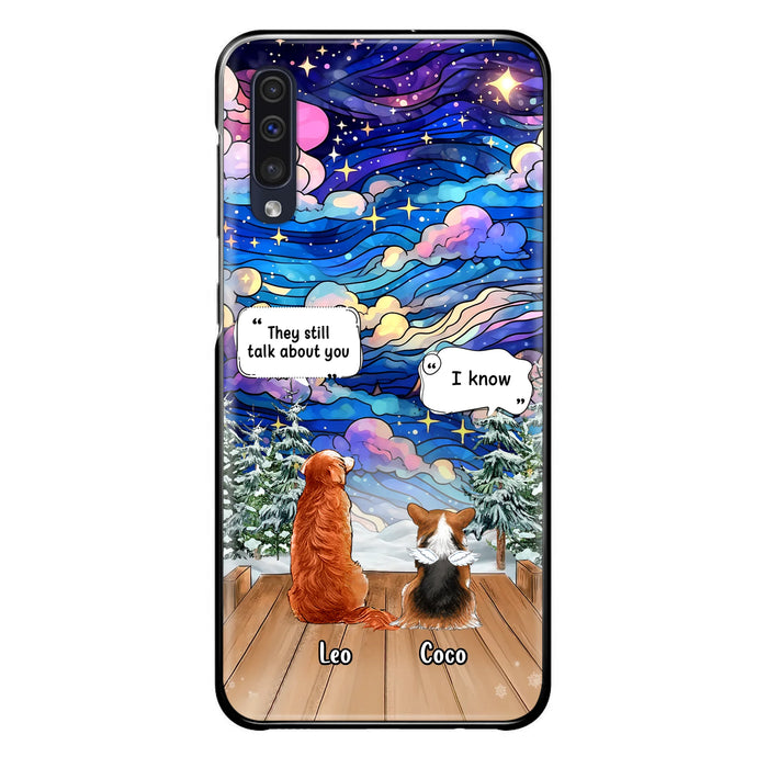 Personalized Dog Memorial Phone Case - Up to 4 Pets - Memorial Gift Idea For Dog/Cat/Rabbit Lovers - They Still Talk About You - Case For iPhone/Samsung
