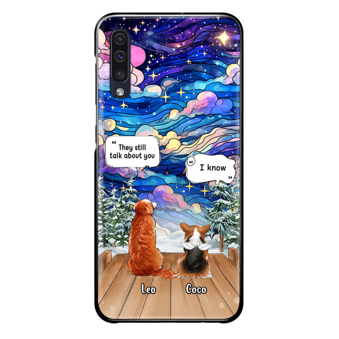 Personalized Dog Memorial Phone Case - Up to 4 Pets - Memorial Gift Idea For Dog/Cat/Rabbit Lovers - They Still Talk About You - Case For iPhone/Samsung