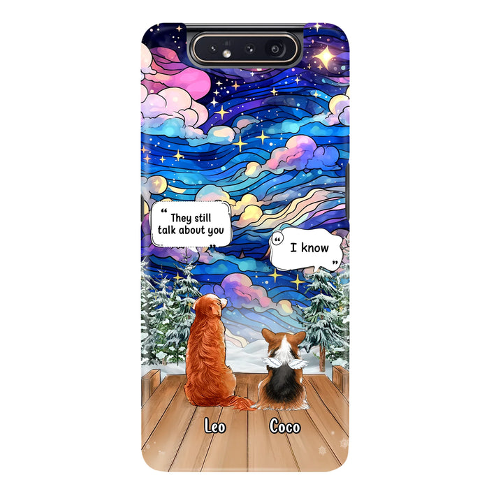 Personalized Dog Memorial Phone Case - Up to 4 Pets - Memorial Gift Idea For Dog/Cat/Rabbit Lovers - They Still Talk About You - Case For iPhone/Samsung
