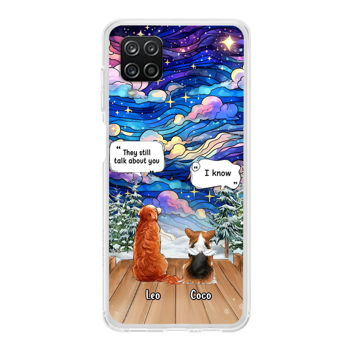 Personalized Dog Memorial Phone Case - Up to 4 Pets - Memorial Gift Idea For Dog/Cat/Rabbit Lovers - They Still Talk About You - Case For iPhone/Samsung