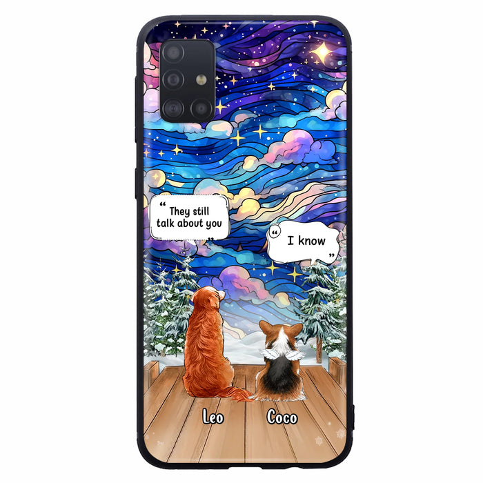 Personalized Dog Memorial Phone Case - Up to 4 Pets - Memorial Gift Idea For Dog/Cat/Rabbit Lovers - They Still Talk About You - Case For iPhone/Samsung