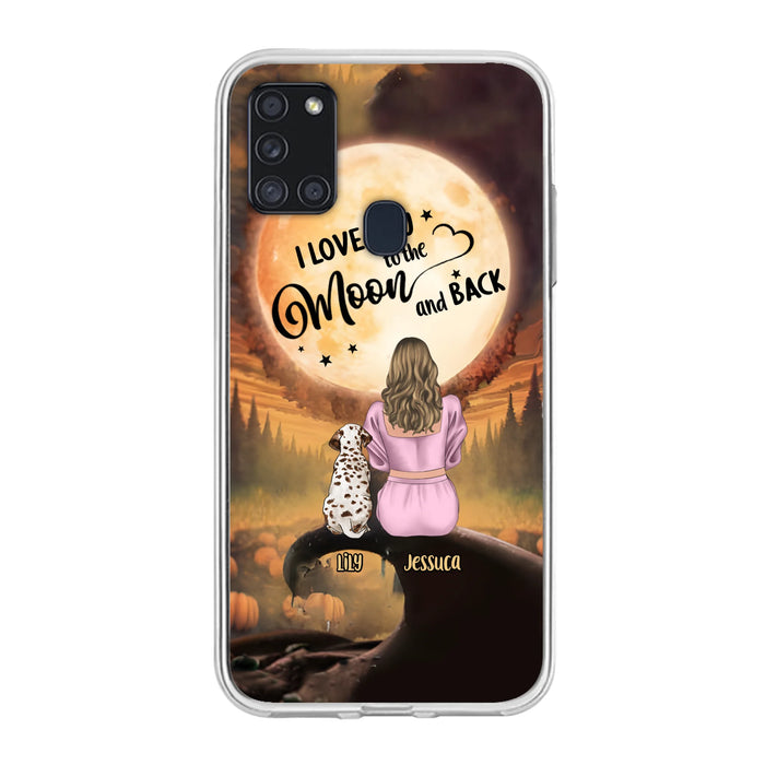 Personalized Memorial Pet Mom Phone Case - Gift Idea For Dog/Cat Owners - I Love You To The Moon And Back - Case For iPhone/Samsung
